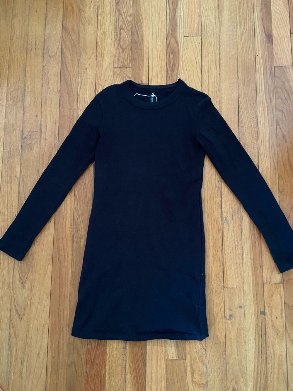 Zara Black Crewneck Long Sleeve Top